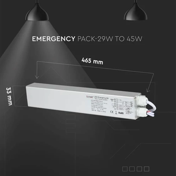 V-TAC LED panelekhez való vészvilágító készlet, 45W-ig - SKU 60303