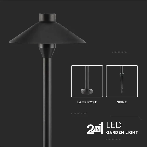 7W Led Garden Spike Light Black Body IP65 4000K
