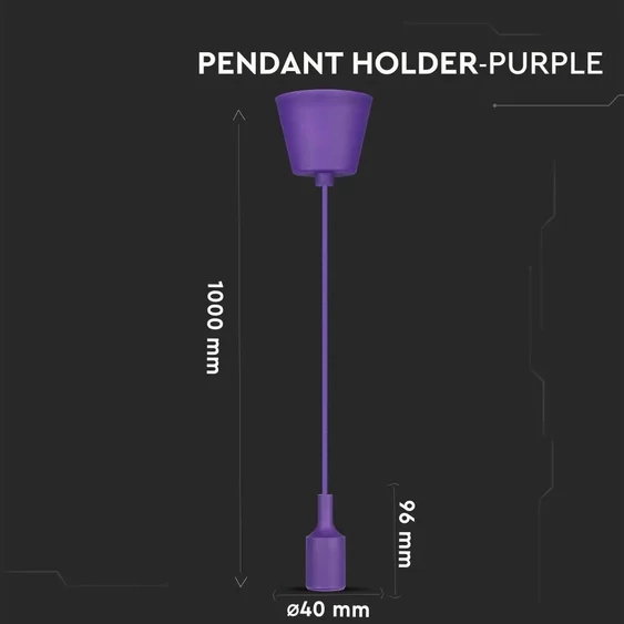 E27 Pendant Holder Purple