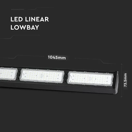 V-TAC lineáris csarnokvilágító LED lámpa 200W 120 Lm/W 120° hideg fehér - SKU 896