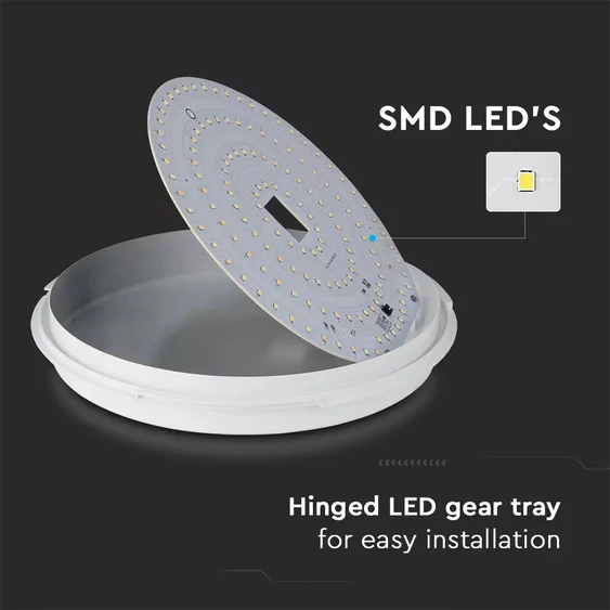 V-TAC mennyezeti 14W LED króm lámpatest, állítható színhőmérséklettel - SKU 20092