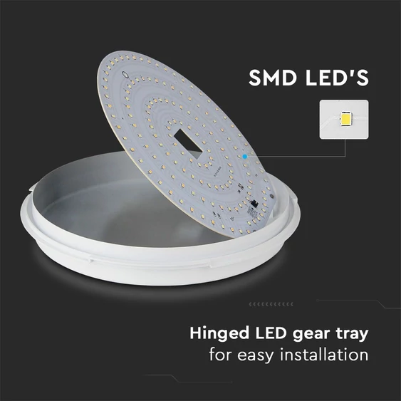 V-TAC mennyezeti 14W LED lámpatest, állítható színhőmérséklettel, vészakkumulátorral - SKU 20090