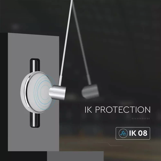 V-TAC mennyezeti 20W LED króm lámpatest, állítható színhőmérséklettel - SKU 20097
