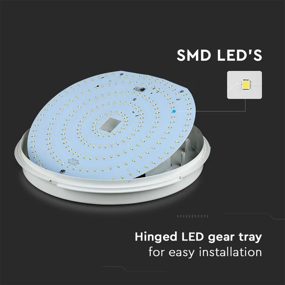 V-TAC mennyezeti 20W LED lámpatest, állítható színhőmérséklet, szenzorral és akkuval - SKU 2120096