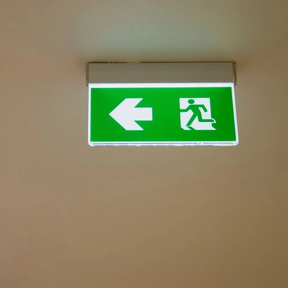 2W LED Wall Surface Emergency Exit Light 6000K