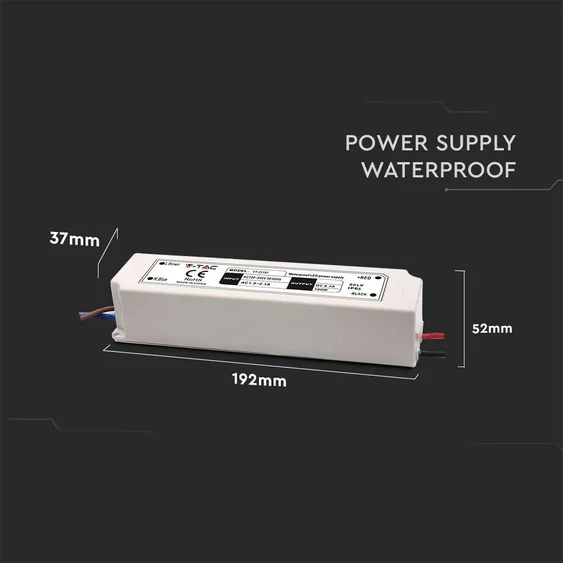 LED Plastic SLIM Power Supply - 100W 12V IP45