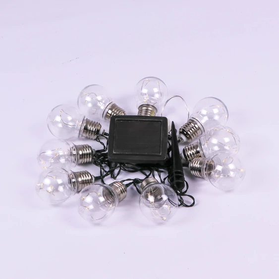 V-TAC napelemes LED party fényfüzér 2m 10db fényforrással - SKU 8559