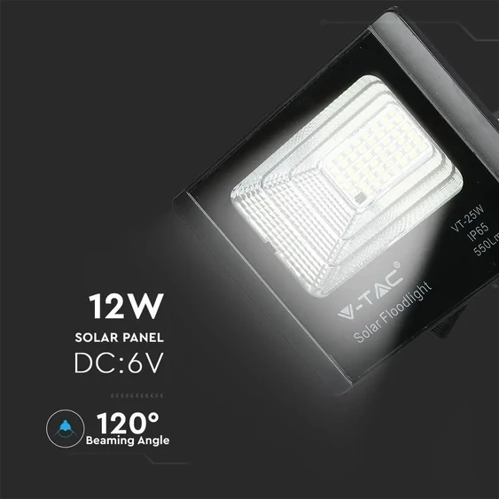 12W LED Solar Floodlight 6000K