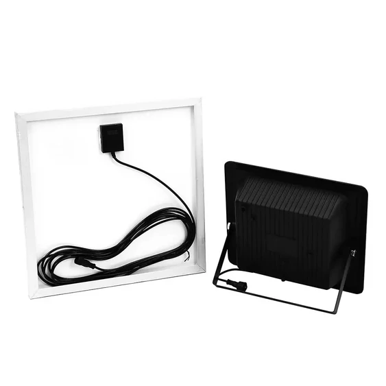 V-TAC napelemes LED reflektor 20W természetes fehér 10000 mAh, fekete házzal - SKU 8575
