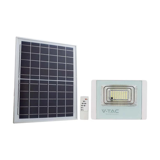 V-TAC napelemes LED reflektor 35W hideg fehér 15000 mAh, fehér házzal - SKU 23019
