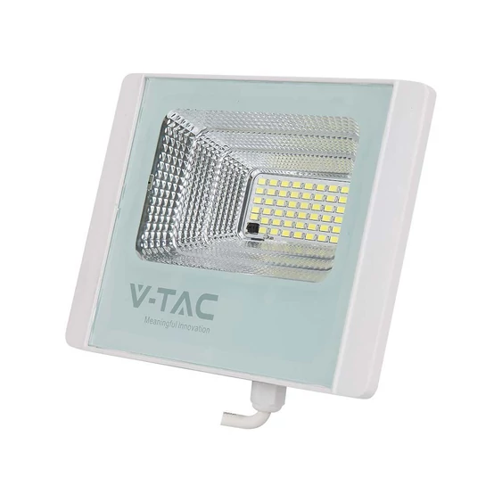V-TAC napelemes LED reflektor 35W hideg fehér 15000 mAh, fehér házzal - SKU 23019