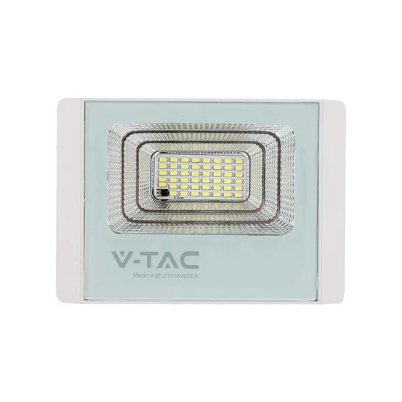 V-TAC napelemes LED reflektor 40W hideg fehér 20000 mAh, fehér házzal - SKU 10414