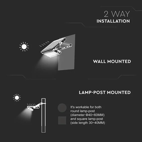 V-TAC napelemes mozgásérzékelős LED reflektor 10W természetes fehér 110 Lm/W - SKU 9869
