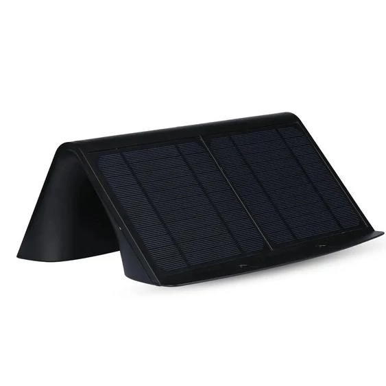 V-TAC napelemes, mozgásérzékelős LED reflektor, fekete, 7W természetes fehér - SKU 8279