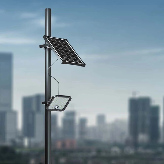 V-TAC napelemes reflektor mozgásérzékelővel, 4800 Lumen, hideg fehér - SKU 10311