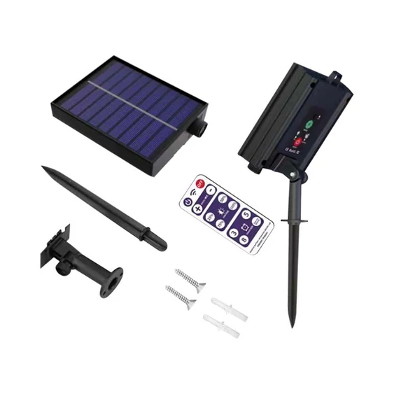 Solar LED string, 12m, with remote, 3000K