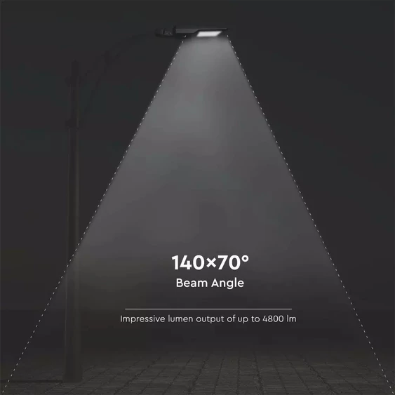 40W LED Solar Street Light Black Body 6000K 120LM/W