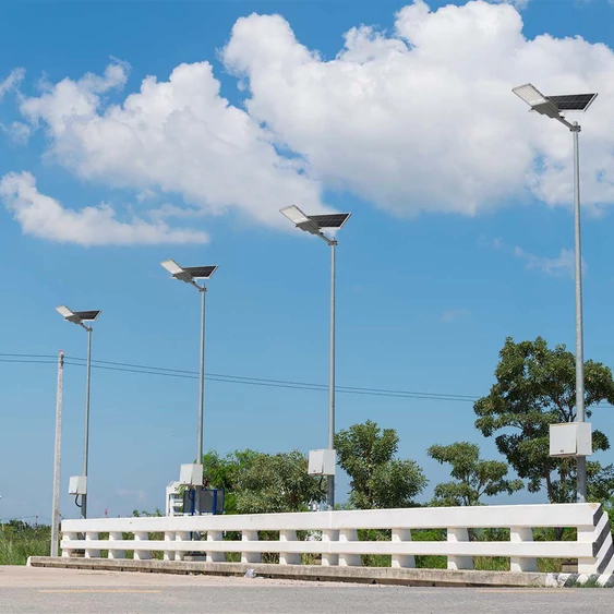 V-TAC Napelemes utcai térvilágító, 3000 Lumen, hideg fehér, Bridgelux SMD LED - SKU 10227