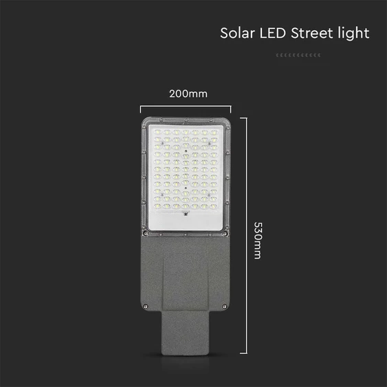 V-TAC Napelemes utcai térvilágító, 3500 Lumen, hideg fehér, Bridgelux SMD LED - SKU 10229