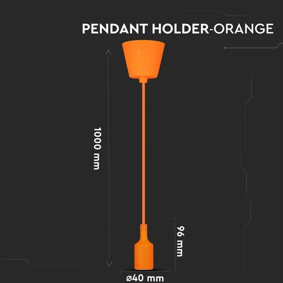 E27 Pendant Holder Orange