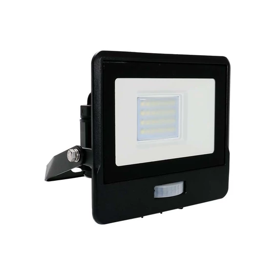 Smart WiFi 10W LED floodlight with motion sensor, RGB+CCT, black body