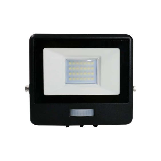 Smart WiFi 10W LED floodlight with motion sensor, RGB+CCT, black body