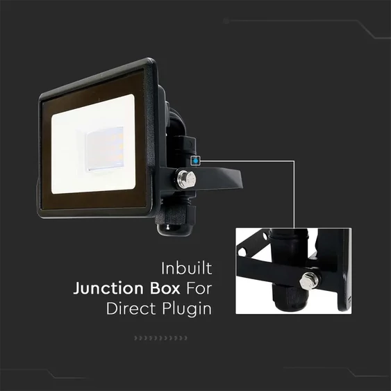 Smart WiFi 10W LED floodlight, RGB+CCT, black body