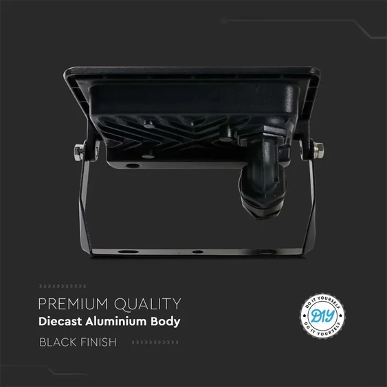 Smart WiFi 10W LED floodlight, RGB+CCT, black body