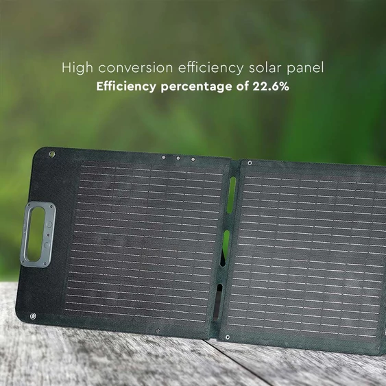 Foldable Solar panel for portable power station, 2x120W with 2in1 cable