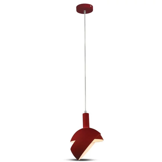 Plastic Pendant Lamp Holder E14 With Slide Aluminum Shade Red