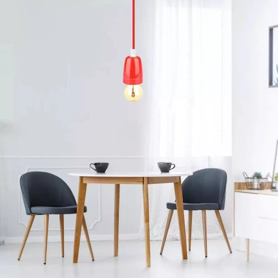 Porcelan Lamp Pendant Red