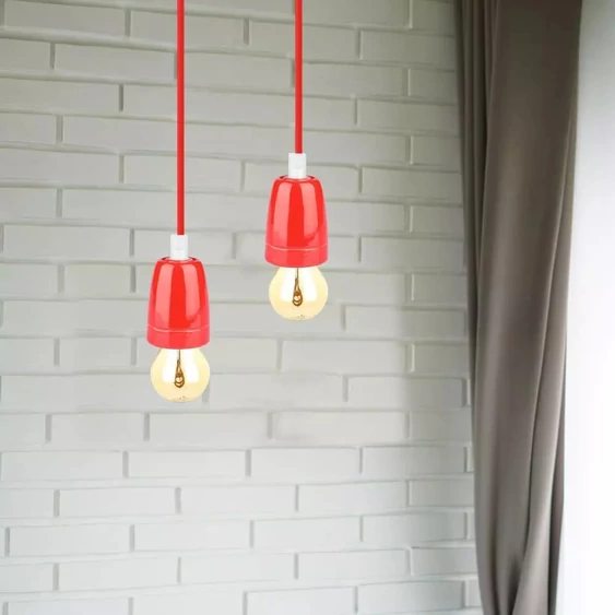 Porcelan Lamp Pendant Red