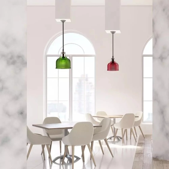 Glass Pendant Light Red ф145