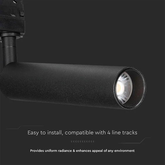 V-TAC PRO COB LED sínes spotlámpa állítható 15W CRI>90, 5000K - SKU 21361
