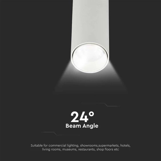 V-TAC PRO COB LED sínes spotlámpa állítható 7W CRI>90 természetes fehér - SKU 21351