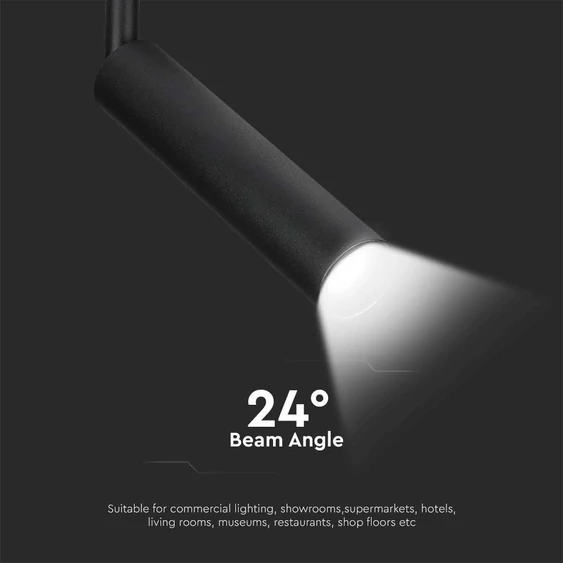 V-TAC PRO COB LED sínes spotlámpa állítható 7W CRI>90 természetes fehér - SKU 21354
