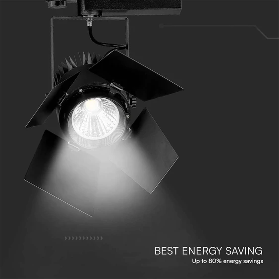 V-TAC PRO COB LED sínes színpadreflektor 33W CRI>90 természetes fehér - SKU 21372