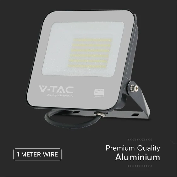 V-TAC PRO LED reflektor 50W természetes fehér, fekete házzal - SKU 23688