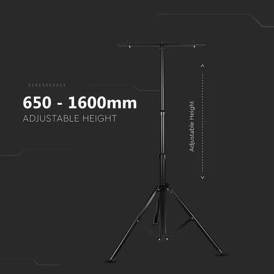 V-TAC reflektor tartó állvány, tripod - fekete - SKU 9546