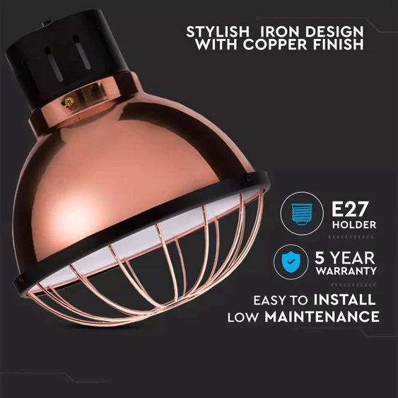 Rose Gold Pendant Light Holder ф250