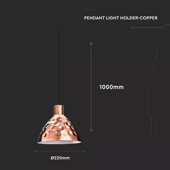 Rose Gold Pendant Light Holder ф220