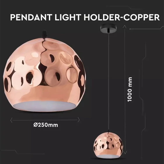 Rose Gold Pendant Light Holder ф250
