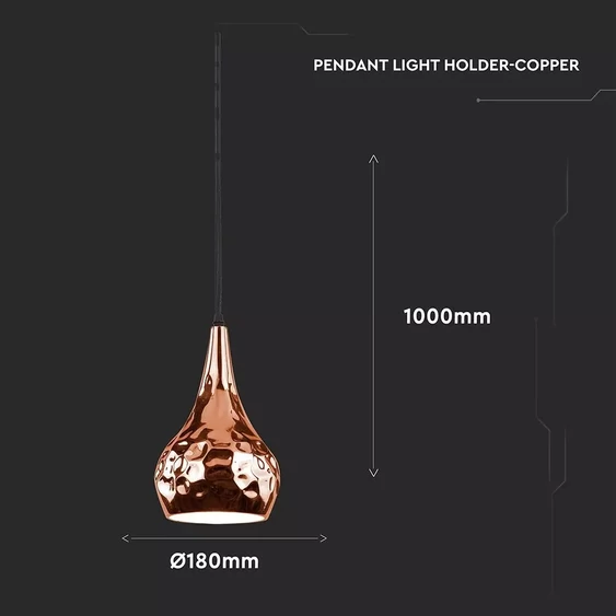 Rose Gold Pendant Light Holder ф180