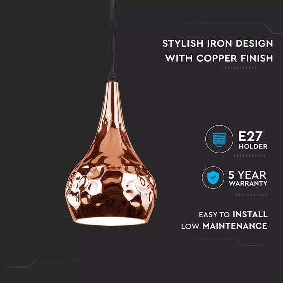 Rose Gold Pendant Light Holder ф180
