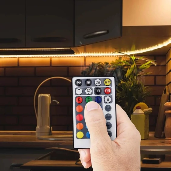 V-TAC RGB + CCT LED szalag vezérlő távirányítóval 12/24V - SKU 2899