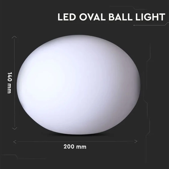LED Oval Ball Light RGB 20*14CM
