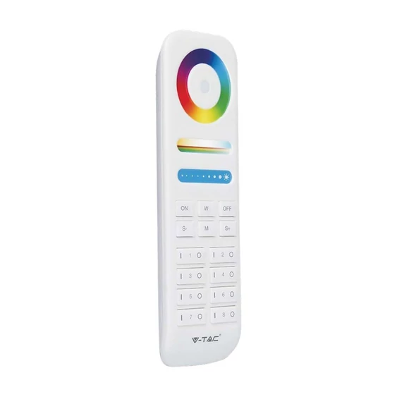V-TAC RGB+CCT 8 zónás rádiófrekvenciás LED szalag távirányító - SKU 2921