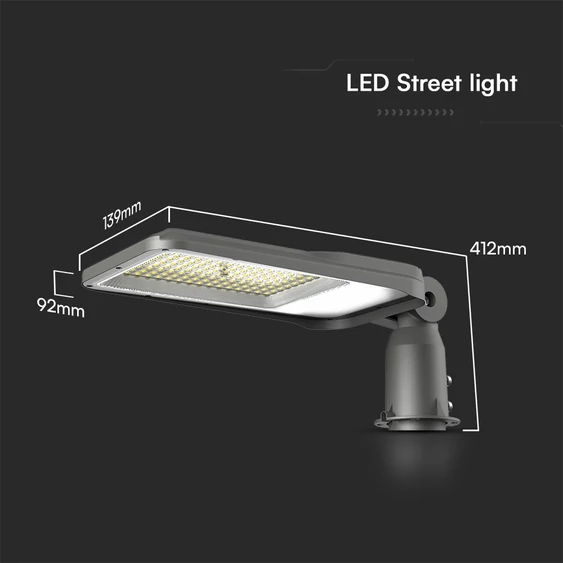 V-TAC RLE utcai LED lámpa, térvilágító ledes lámpatest 50W, PC búra, természetes fehér - SKU 23618