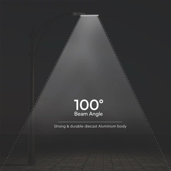 V-TAC RLE utcai LED lámpa, térvilágító ledes lámpatest 50W, PC búra, természetes fehér - SKU 23618