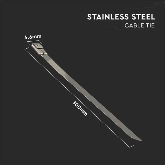 Cable Tie Stainless - 4.6*300mm 100pcs/Pack